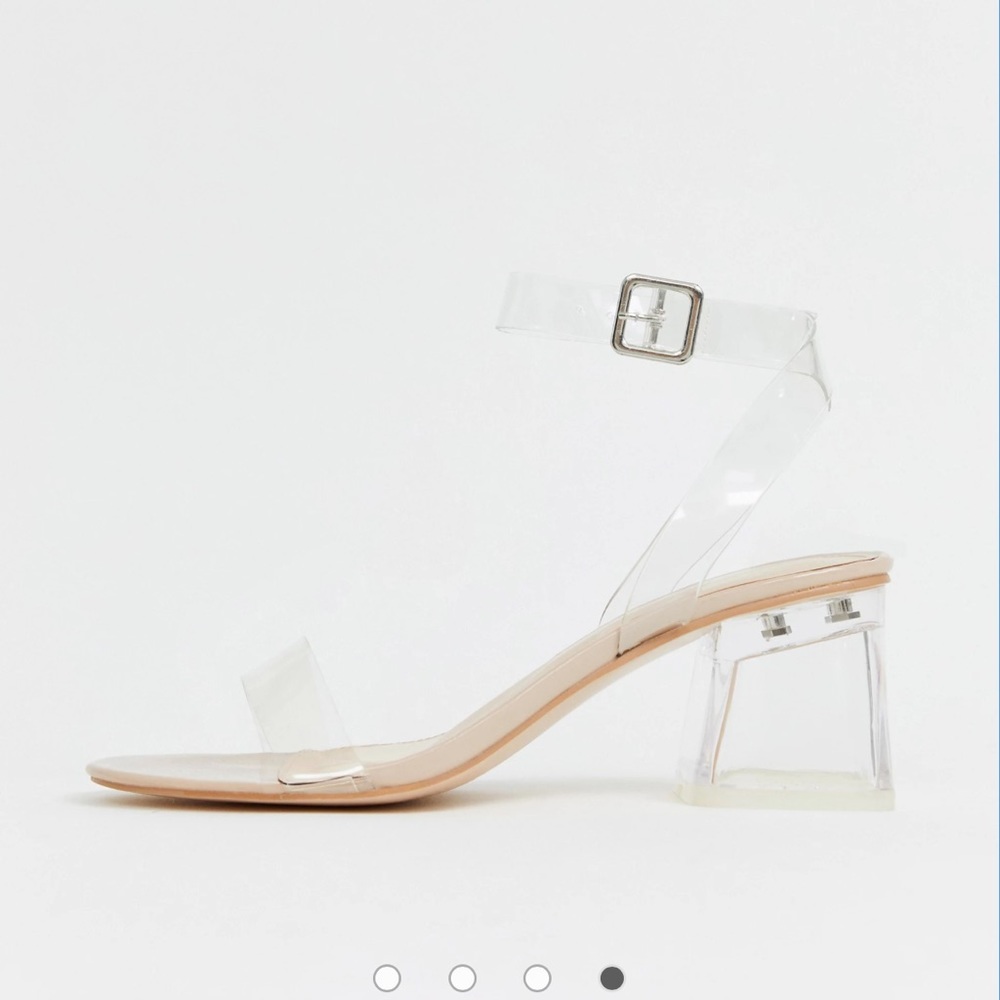 Clear heeled sandals
